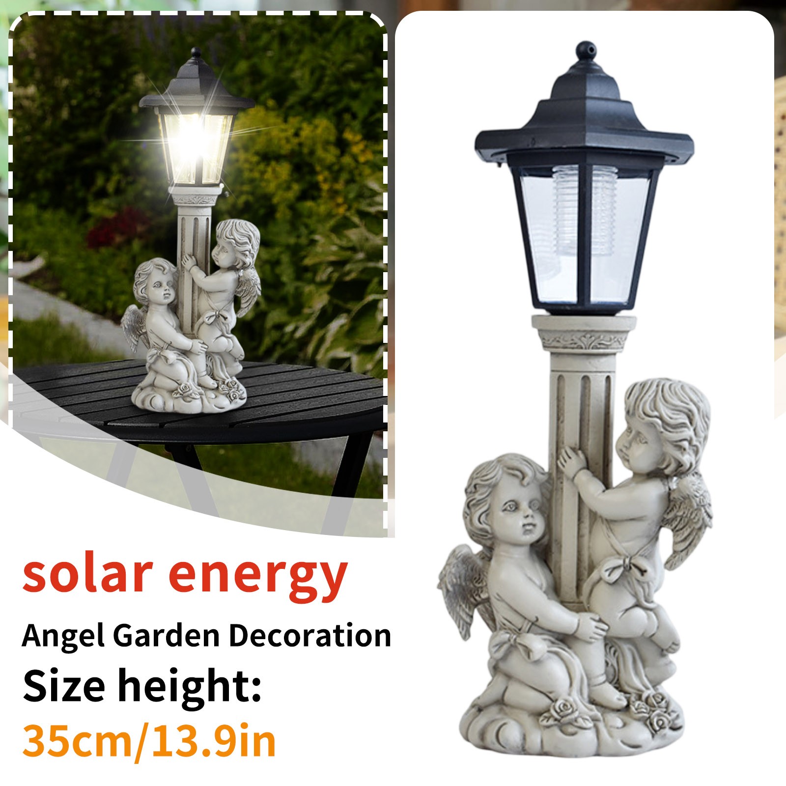 Outdoor Power Post - Lampada da giardino con statua di